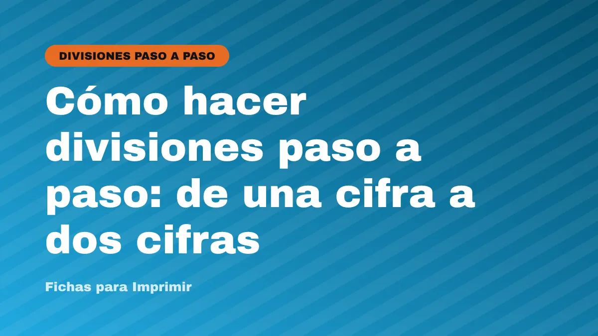 Cómo hacer divisiones paso a paso: de una cifra a dos cifras